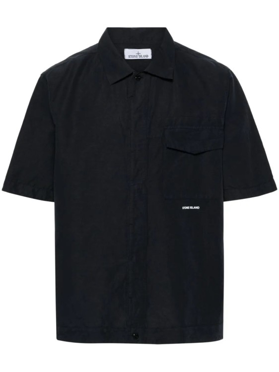 Stone Island Short-sleeve Shirt In Black