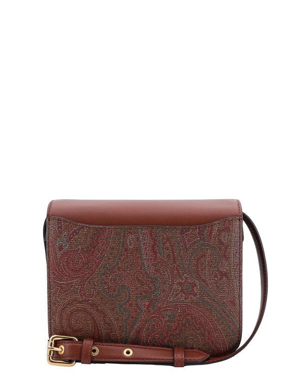 Shop Etro Coated Canvas Shoulder Bag With Paisley Motif In Red