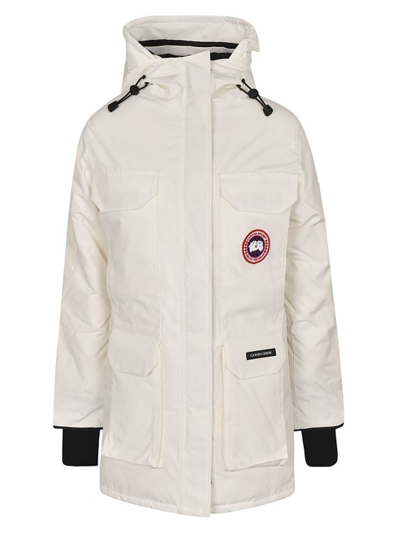CANADA GOOSE CLOUD WHITE COTTON DUCK FEATHERS PADDED PARKA COAT,57d70cd3-cd01-fb49-9a80-446446beb34e