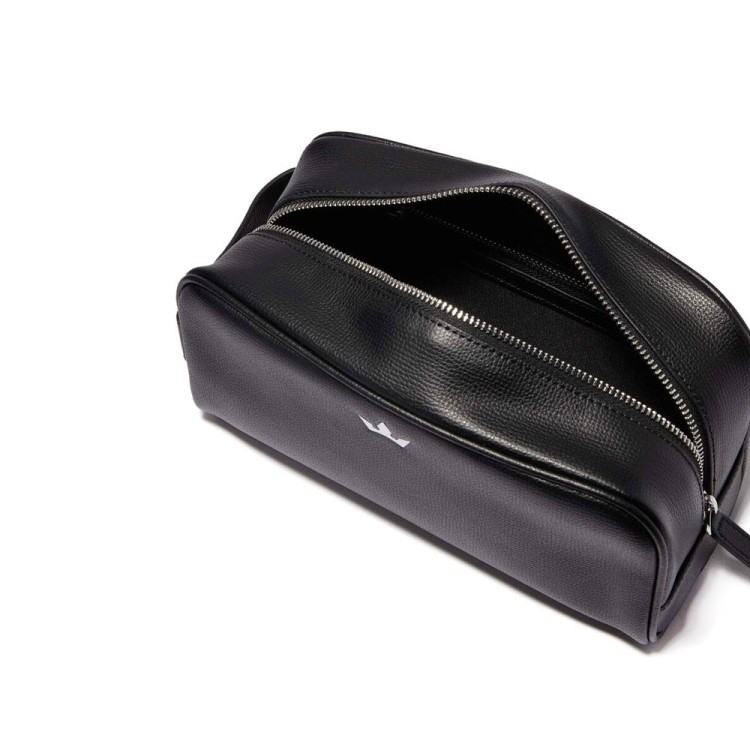 Shop Roderer Award Wash Bag - Italian Leather Black