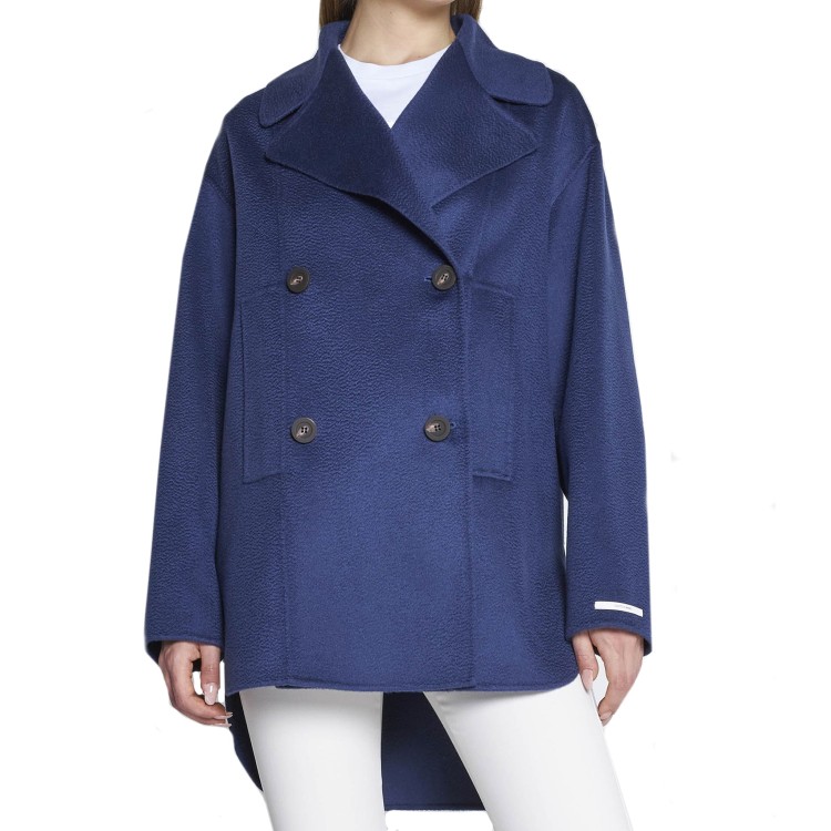 Shop Sportmax Blue Nausica Cashmere Coat