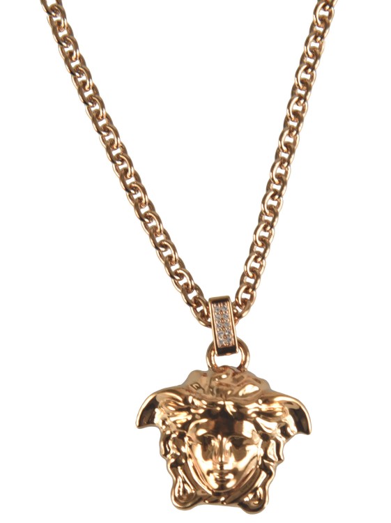 Shop Versace Gold-tone Metal Medusa Pendant Necklace In Not Applicable