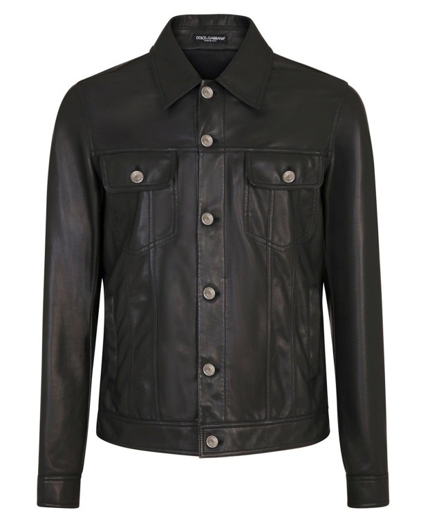 Dolce & Gabbana Leather Jacket In Black