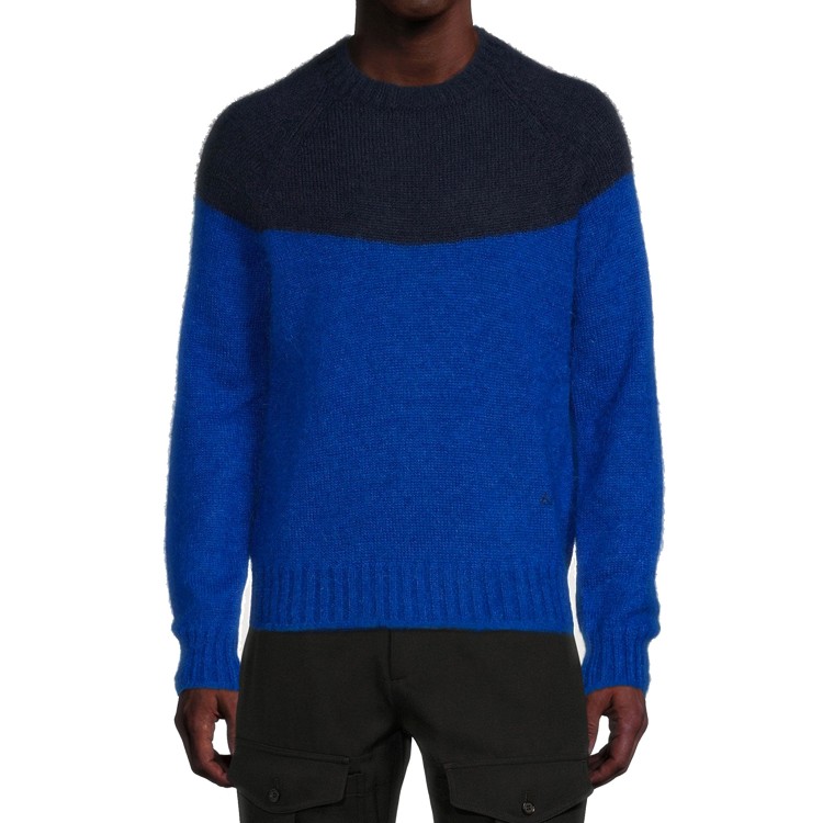 Shop Alexander Mcqueen Blue Wool Sweater