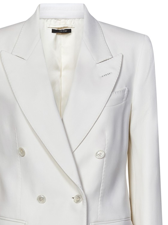 Shop Tom Ford Double-breasted Jacket In White