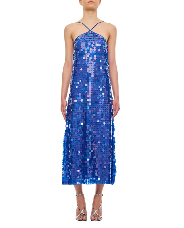 Shop Saks Potts Polly Sequin Dress In Blue