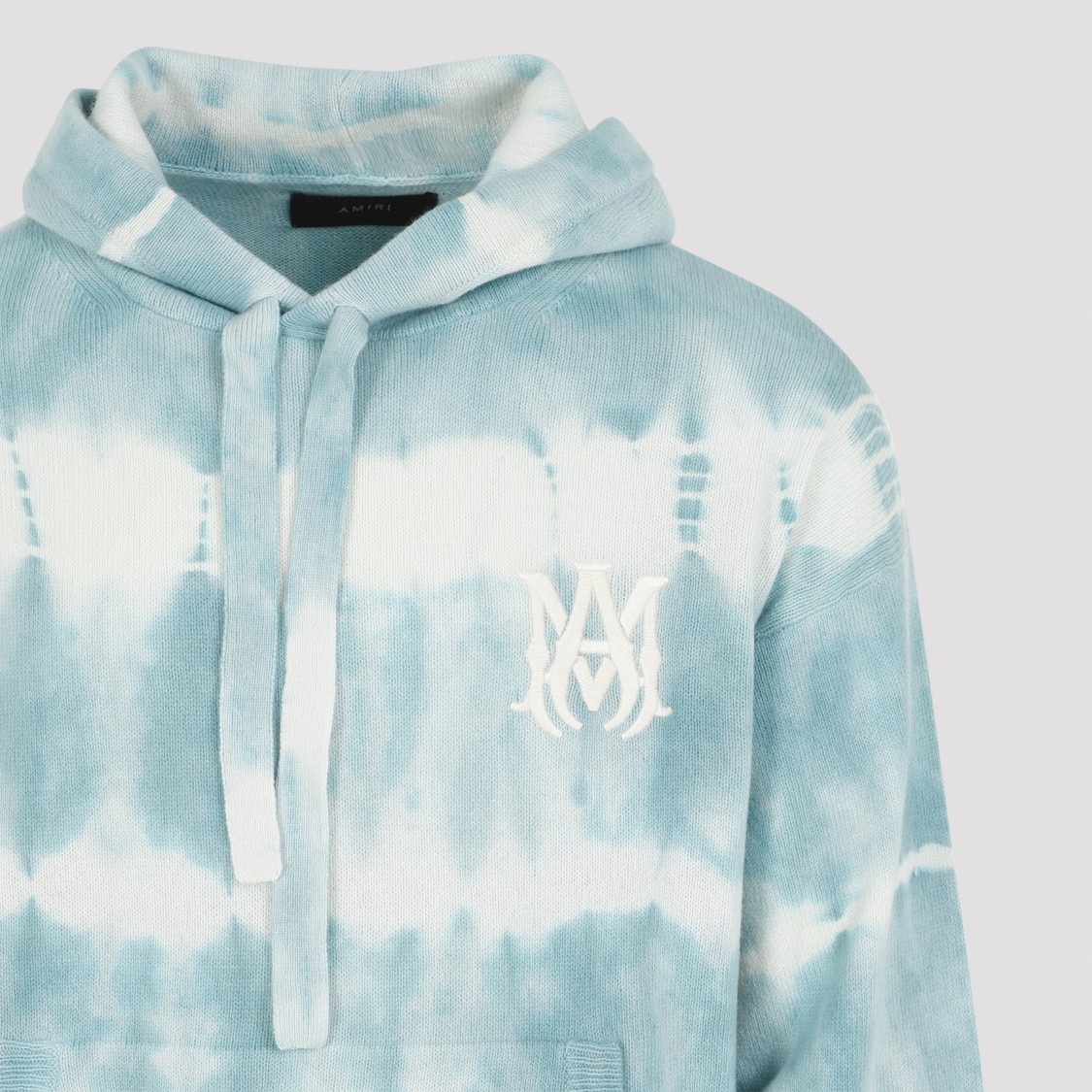 Amiri Tie-dye Distressed Hoodie In Blue