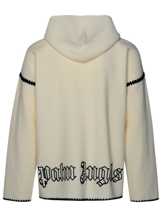 Shop Palm Angels Sweater In White Wool Mix In Neutrals