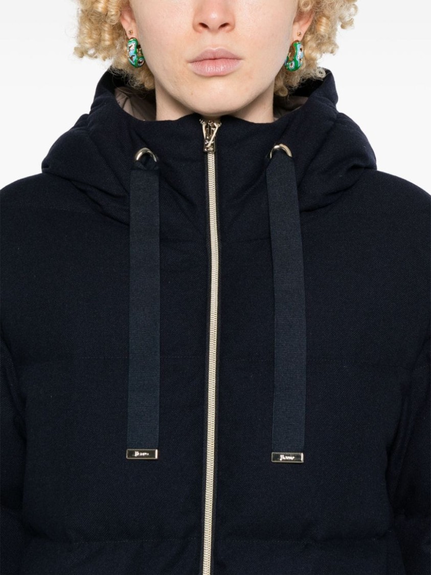 Herno Navy Ultralight Bomber Jacket In Black
