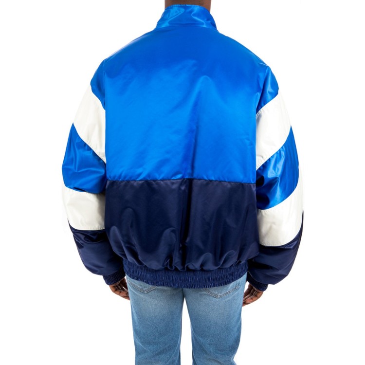 Shop Balenciaga Satin-twill Jacket In Blue