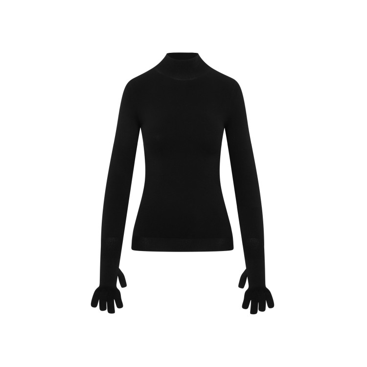 Balenciaga Gloves Black Polyamide Sweater