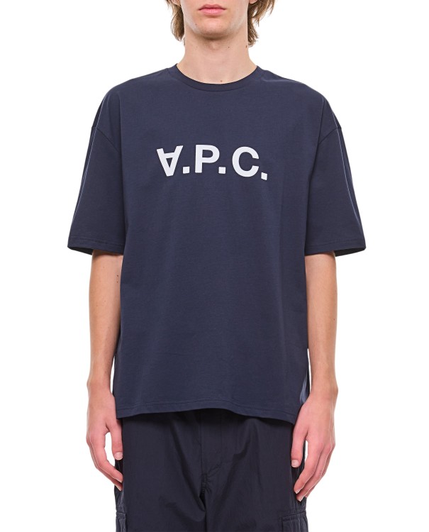 Shop Apc River Cotton T-shirt In Blue