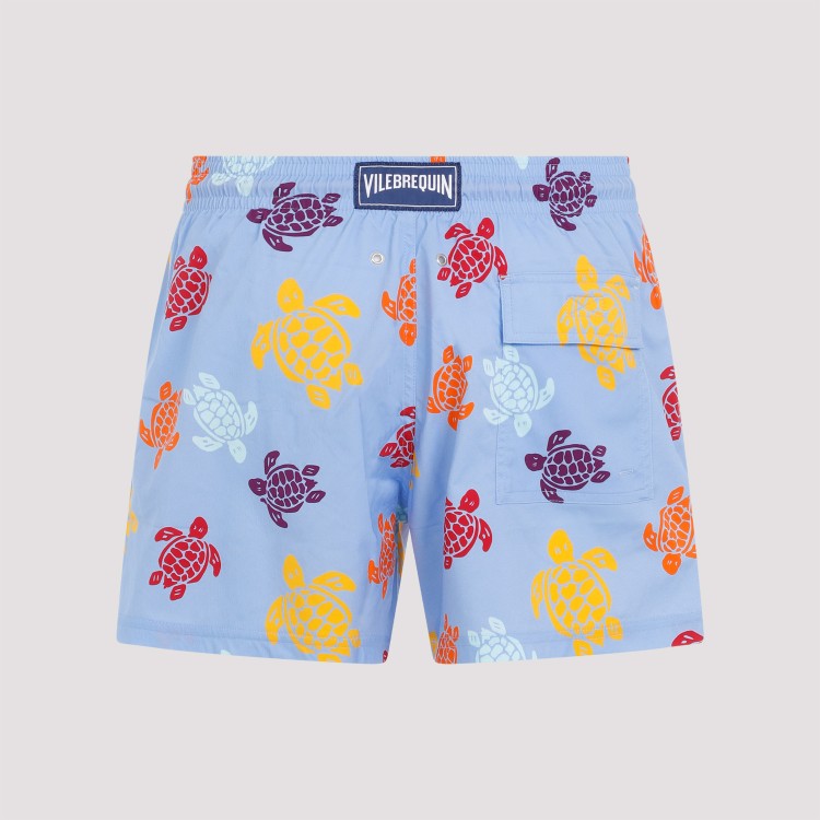 Shop Vilebrequin Multicolor Moorise Tarta Swim Shorts In Blue