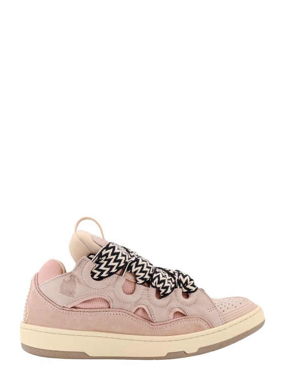 Shop Lanvin Suede And Mesh Sneakers In Pink