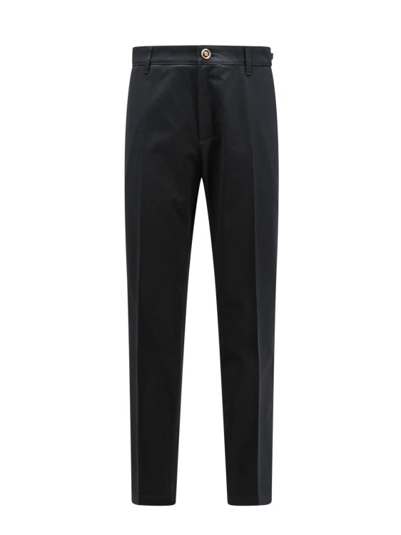 Shop Versace Informal Cotton Trouser In Black