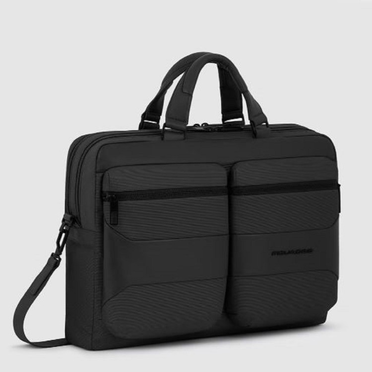 Shop Piquadro Black Workbook Briefcase With Rfid Protection