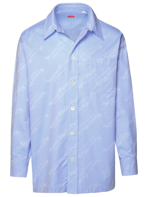 Shop Kenzo Verdy' Shirt In Blue Cotton
