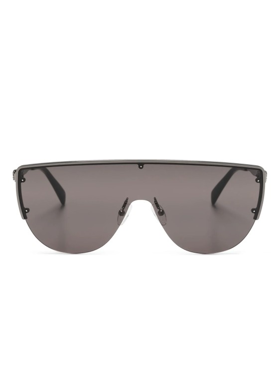 Alexander Mcqueen Black Shield-frame Sunglasses