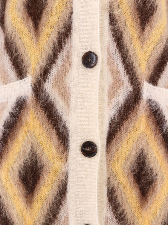 Shop Etro Wool Blend Maxi Cardigan In Brown