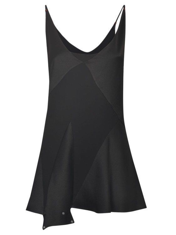 Shop Maison Margiela Panelled Satin Dress In Black