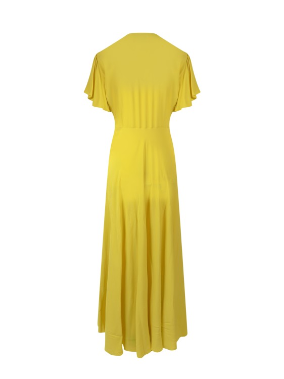 Shop Vivetta Sustainable Silk Blend Long Dress In Gold