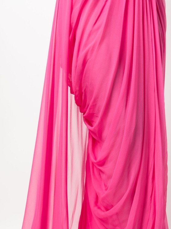 Shop Alberta Ferretti Long -signed Long Dress In Pink