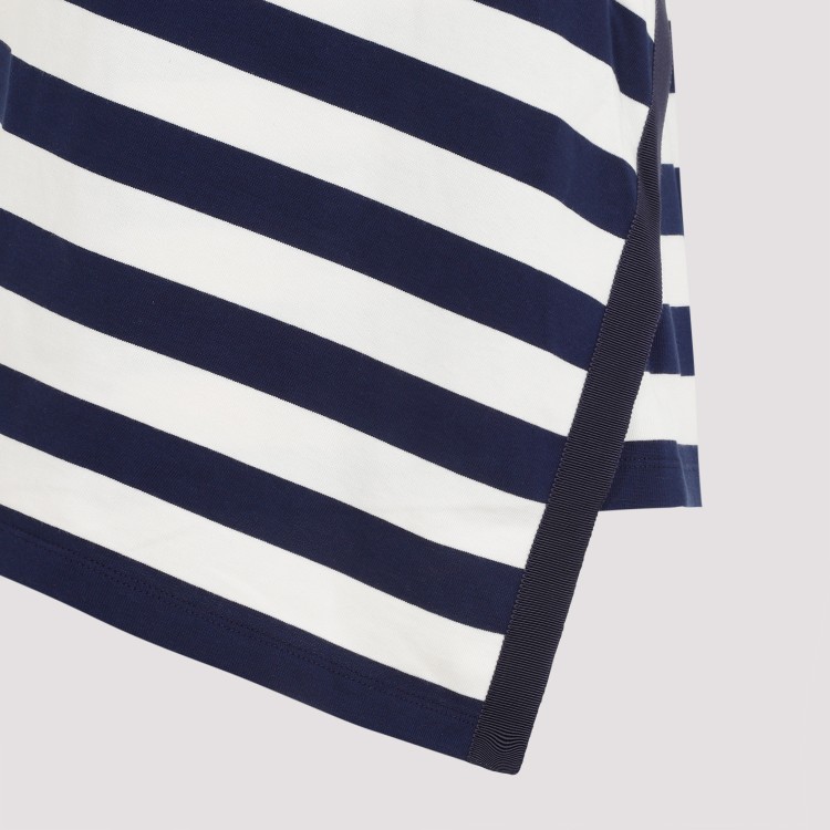 Shop Moncler White And Blue Cotton Tank Top In Black