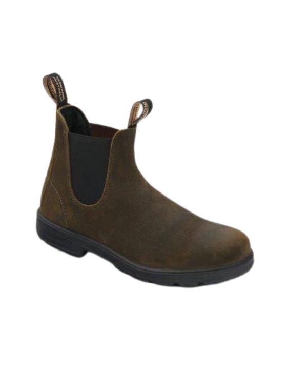 Shop Blundstone Olive Green Ankle Boots In Brown