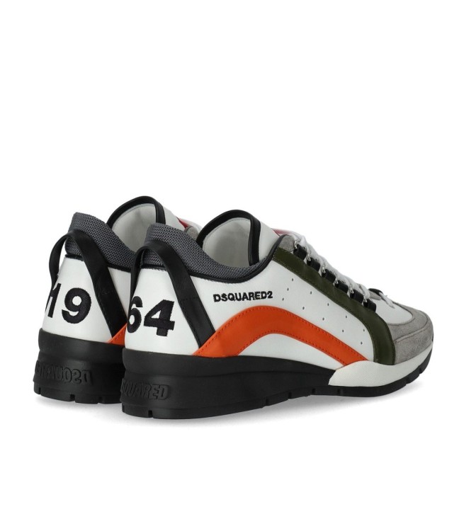 Shop Dsquared2 Legendary White Orange Sneaker In Grey