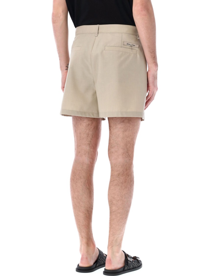 Shop Fendi Short Trousers In Neutrals