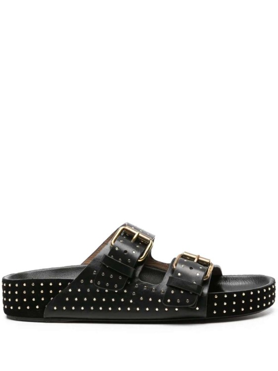 Isabel Marant Lennyo Studded Slides In Black