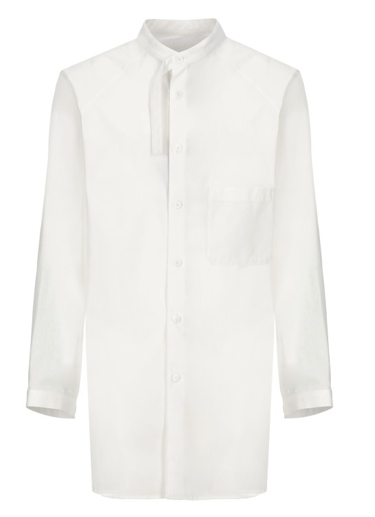 Shop Yohji Yamamoto Cotton Shirt In White