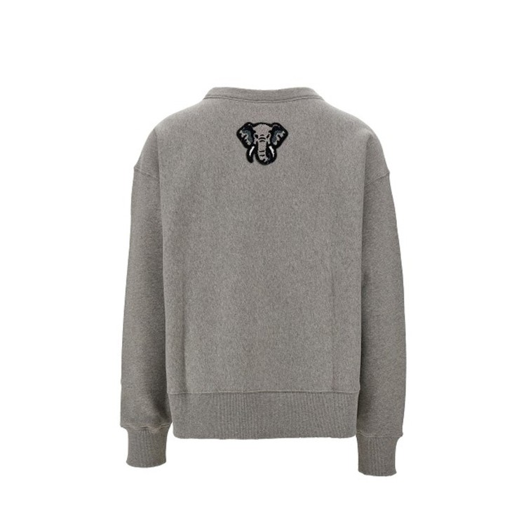 Shop Kenzo Patches Cotton Sweatshirt In Grey