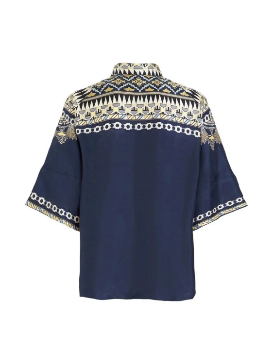 Etro Navy Blue Ornamental Motifs Shirt