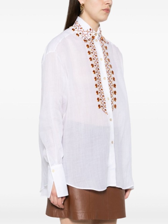Shop Ermanno Scervino Single-breasted Jacket With Embroidery In White