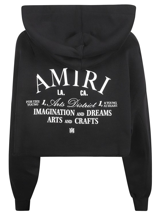 Logo-Print Cropped Hoodie