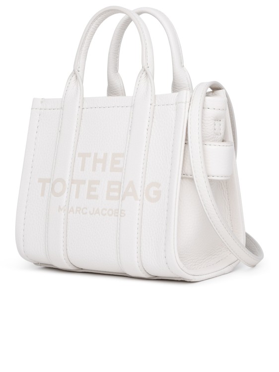 Shop Marc Jacobs (the) Ivory Leather Micro Tote Bag In White