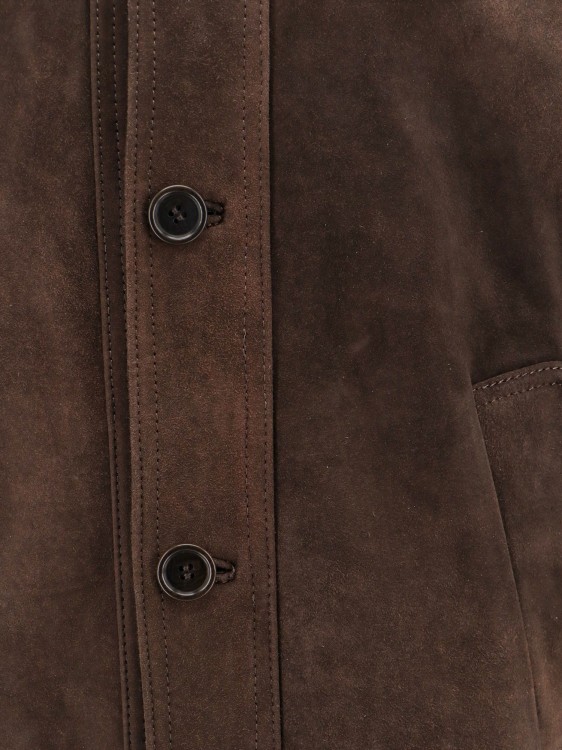 Shop Salvatore Santoro Suede Jacket With Stitched Profiles In Black