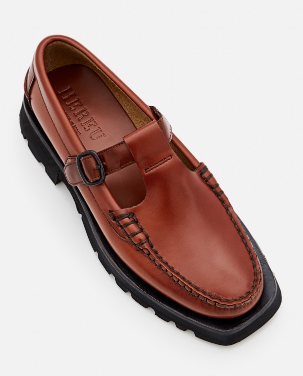 Shop Hereu Brown Leather Shoes