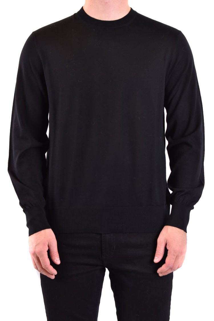 Shop Neil Barrett Classic Black Wool Sweater