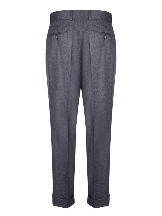 Shop Officine Generale Wool Trousers In Grey
