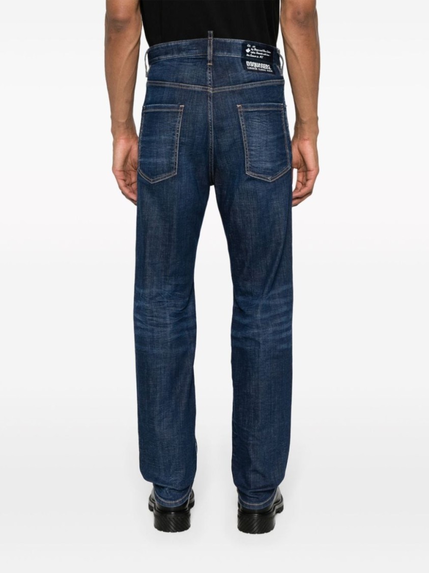 Dsquared2 642 Dark Pressed Wash Jeans In Blue