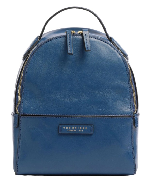 The Bridge Blue Leather Backpack