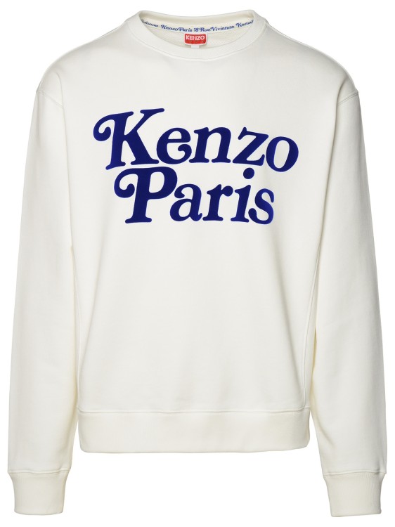 Kenzo Written Logo Sweatshirt In White