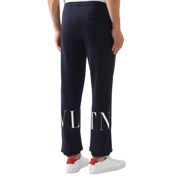 Shop Valentino Logo Track Pants In Black