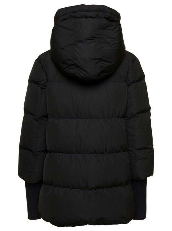 Shop Tatras 'azara' Black Hooded Down Jacket With Logo Detail In Nylon