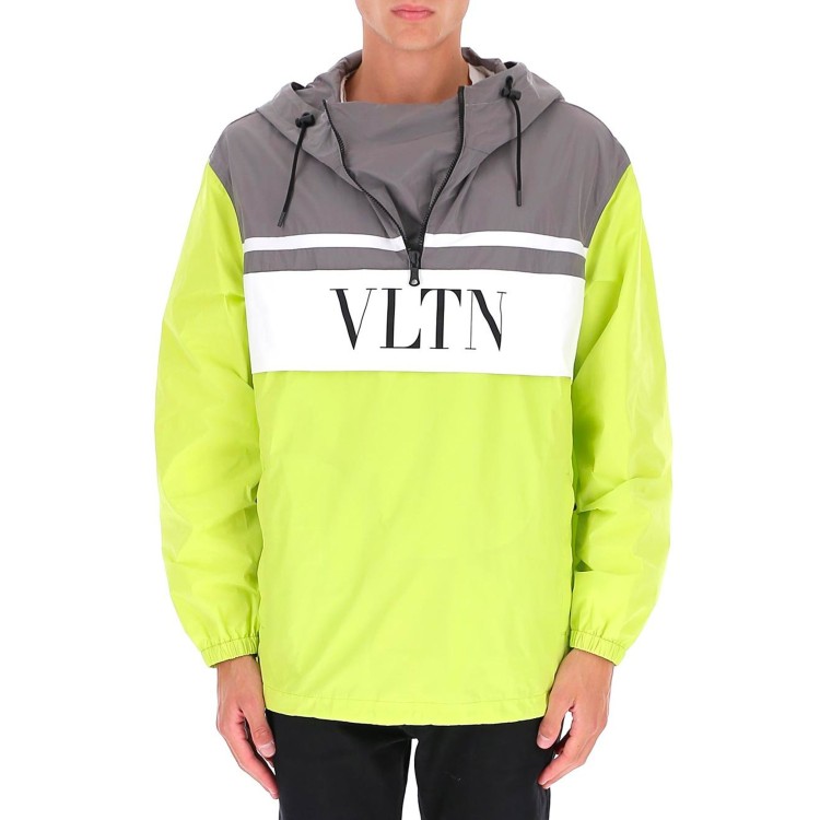 Shop Valentino Nylon Logo Jacket In Multicolor