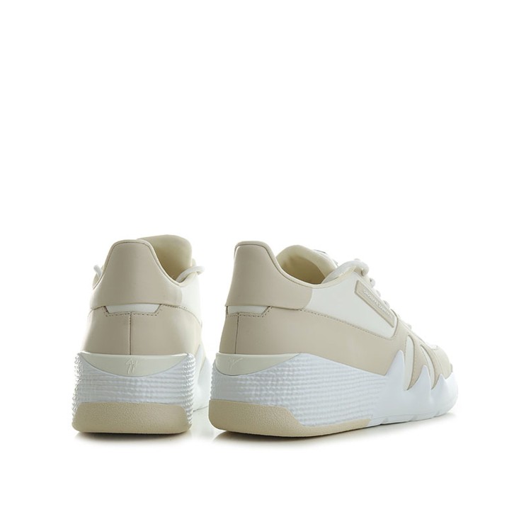 Giuseppe Zanotti Leather Sneakers In Neutrals