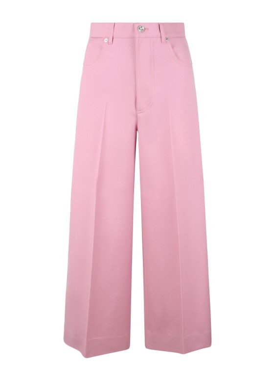 Shop Gucci Wool Pants In Pink