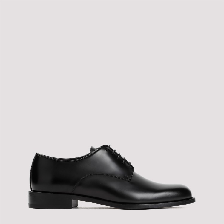Shop Giorgio Armani Black Laced Shoes